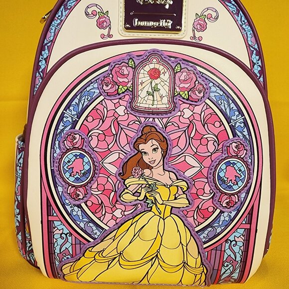 Loungefly Disney Beauty and the Beast Belle Stained Glass Portrait Mini Backpack main image 4
